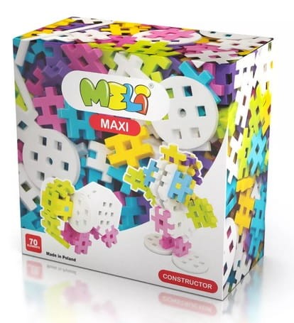 Meli Klocki Kreatywne Maxi Constructor Pink 70 el.