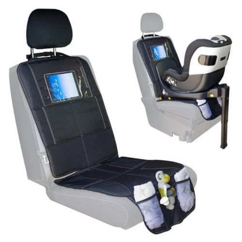 Mata pod fotelik obrotowy z kieszenią na iPad