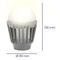 Lampka LED z pułapką elektryczną UV owadobójcza