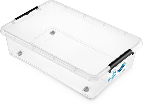 Pojemnik Plastikowy Pod Łóżko na kółkach Transparentny 29L
