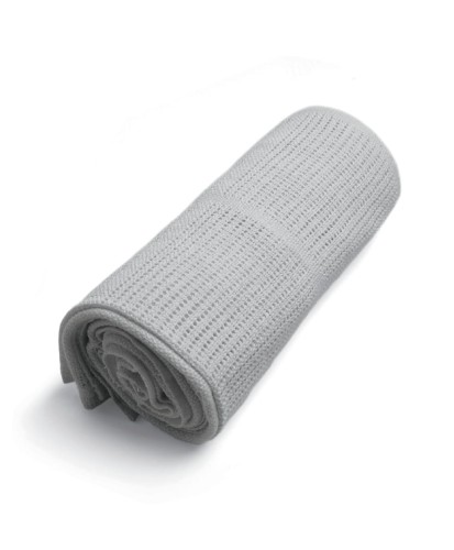 Kocyk Bawełniany Tkany Duży Szary Mamas&Papas