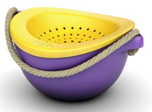 Wiaderko + Sitko PoBi 18m+ Bioplastik Fiolet BiBio