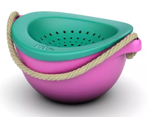 Wiaderko + Sitko PoBi 18m+ Bioplastik Róż BiBio