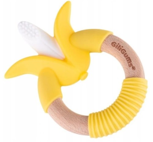GiliGums Gryzak Pierścień Kukurydza Silikon Drewno