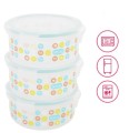 Pojemniki z pokrywkami + klips x 3szt 500ml Badabulle