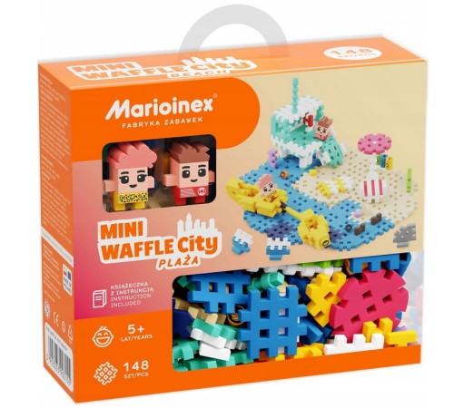 Klocki Mini Waffle Plaża Marioinex 148el.