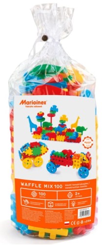 KLOCKI KONSTRUKCYJNE WAFLE MIX 100 MARIOINEX 2+