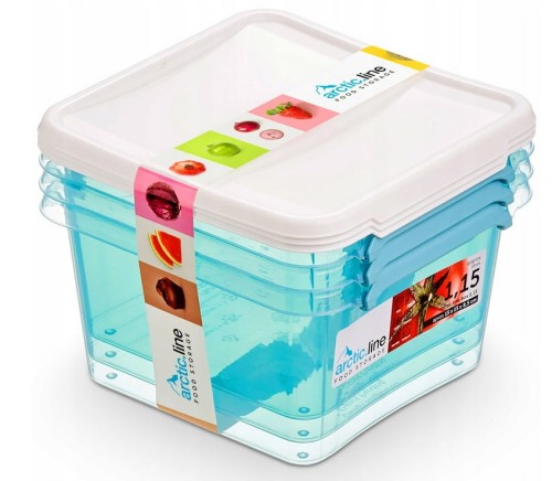 Pojemniki organizer pudełko na żywność 3 x 1,15l Orplast