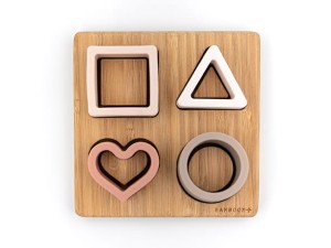 Silikonowe puzzle Różowe 4m+ BAMBOOM