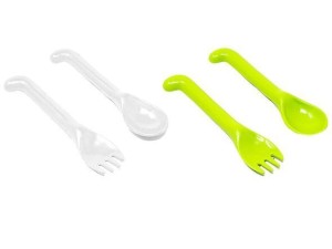 Zestaw sztućców plastikowych 2 szt. 9m+ POUPY