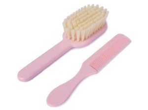 Szczotka i grzebień do włosów dla niemowląt Różowy 0m+ POUPY