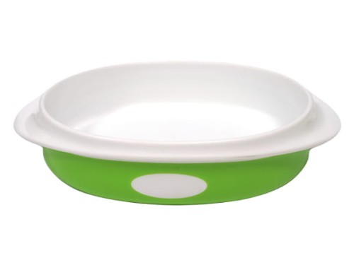 Głęboki talerzyk Zielony 4m+ POUPY