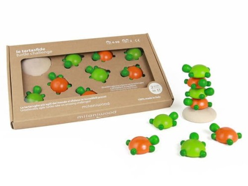 Drewniana gra zręcznościowa Żółwie 4l+ MILANIWOOD