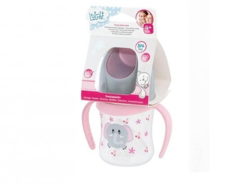 Kubek niekapek z ustnikiem słonik 4m+ 120ml LULABI