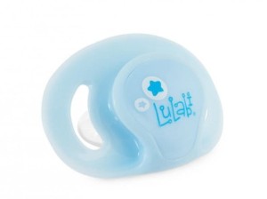 Smoczek ortodontyczny silikonowy świecący Niebieski 3m+ LULABI