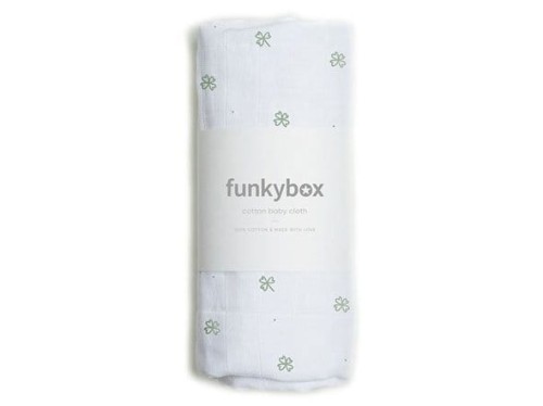 Pieluszka bawełniana 70x70 Black lucky clover FUNKYBOX