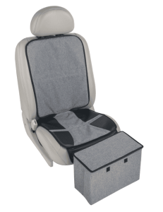 Mata Ochronna z podnóżkiem Czarno-Szara Altabebe