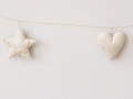 Girlanda serduszka i gwiazdki jasny beż PIAPIMO