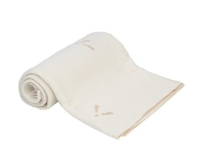 Kocyk bawełniany 80x100 cm piaskowy pszczółki PIAPIMO