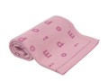 Kocyk bawełniany 80x100 cm różowy literki PIAPIMO