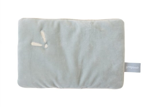 Poduszka welurowa do wózka i łóżeczka 30 x 20 cm szara PIAPIMO