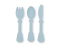 Zestaw sztućców dla dzieci z Bioplastiku Niebieski BAMBOOM