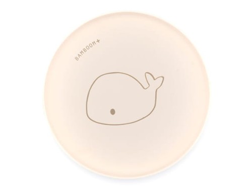 Talerzyk dla dzieci z Bioplastiku Kremowy BAMBOOM