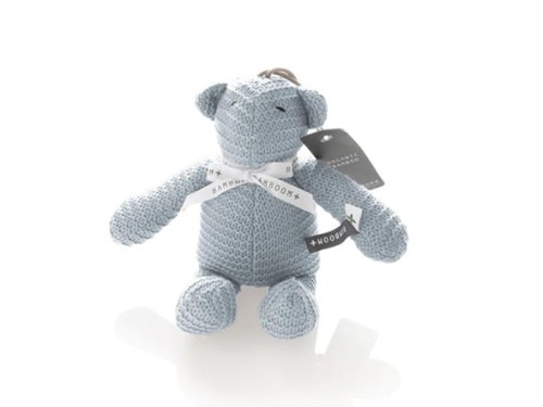 Miękki miś z pozytywką Błękitny 30cm 0m+ BAMBOOM