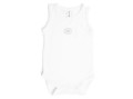 Body bambusowe bez rękawów Białe 9-12m BAMBOOM