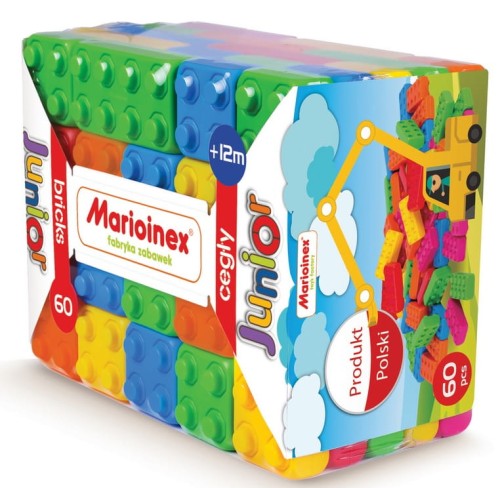 Klocki CEGŁY JUNIOR Budowlane 60 el. Marioinex