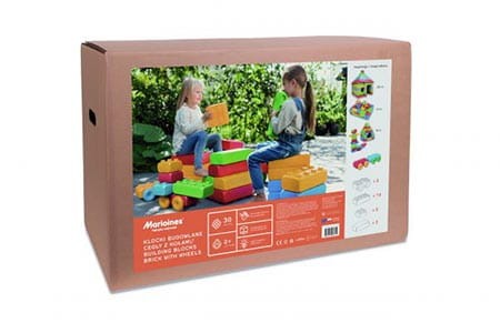 Marioinex Cegły Budowlane z Kołami 30 el