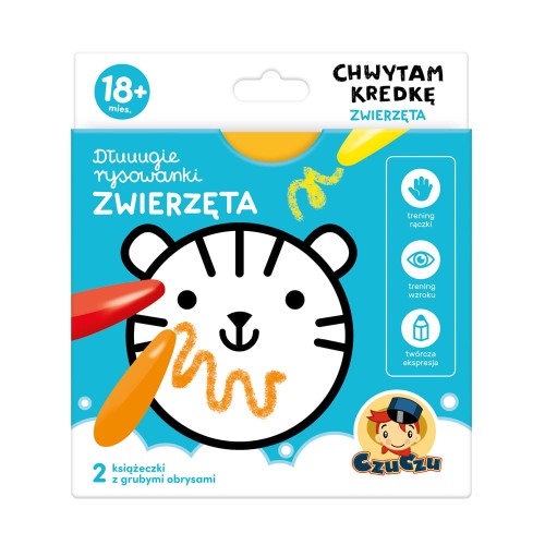 CzuCzu Dłuuugie Rysowanki Chwytam Kredkę Zwierzęta