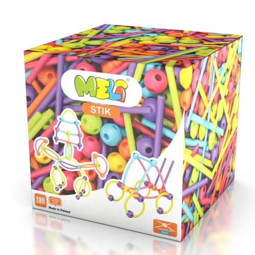 Meli Klocki Konstrukcyjne STIK Patyczki + Kulki 150el.