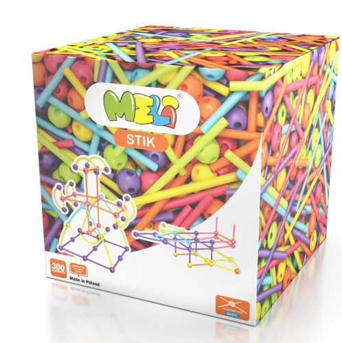Meli Klocki Konstrukcyjne STIK Patyczki + Kulki 300el.