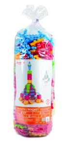 Marioinex  Duże Klocki Waffle Rakieta Worek