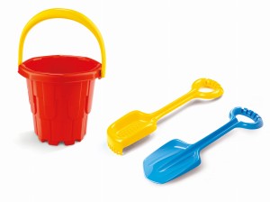 Marioinex  Wiaderko Zamek + Szpadel + Grabki