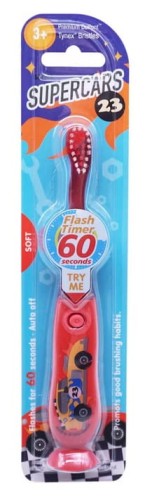 Szczoteczka do zębów Świecąca LED + TIMER 3+ SuperCars Les Babygators