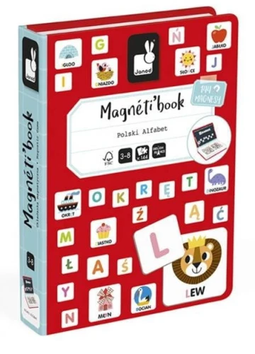 Magnetyczna UkładankaMAGNETIBOOK Polski Alfabet Janod