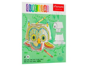 Kolorowanka 3D Cube head - Sowa 3l+ MONUMI