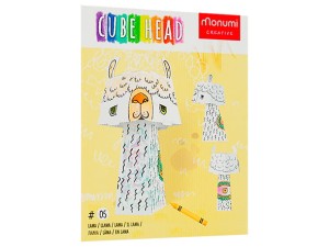 Kolorowanka 3D Cube head - Lama 3l+ MONUMI