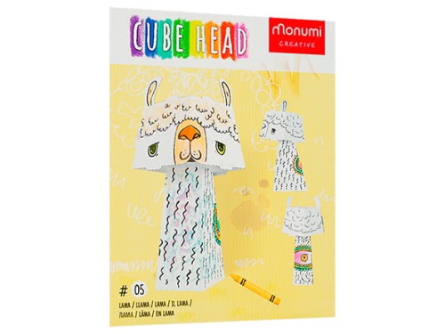 Kolorowanka 3D Cube head - Lama 3l+ MONUMI