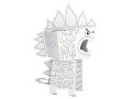 Kolorowanka 3D Cube head Dino - STEGOZAURUS 3l+ MONUMI