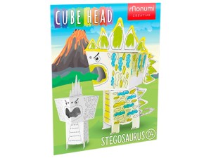 Kolorowanka 3D Cube head Dino - STEGOZAURUS 3l+ MONUMI