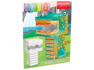 Kolorowanka 3D Cube head Dino - TYRANOZAURUS 3l+ MONUMI