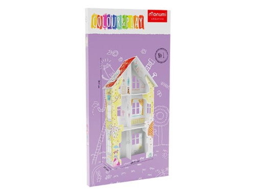 Kolorowanka 3D do składania XXL - Domek ul. Fiołkowa 4l+ MONUMI