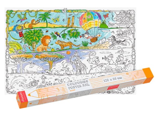 Kolorowanka podłogowa XXL - Safari 4l+ MONUMI