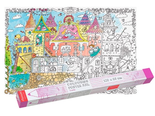 Kolorowanka podłogowa XXL - Zamek Księżniczek 4l+ MONUMI