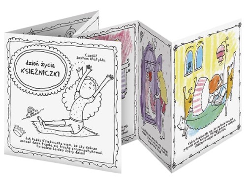 Książeczka harmonijka do kolorowania - Dzień z życia księżniczki 5l+ MONUMI