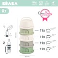 Béaba Pojemniki na mleko w proszku Mineral White/Green