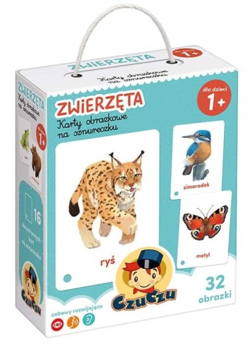 Karty obrazkowe na sznureczku Zwierzęta 1+ CzuCzu